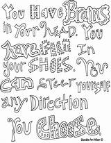 Coloring Pages Quotes Sayings Quote Printable Library Clipart Seuss Dr Teen sketch template