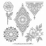 Tattoo Mandala Drawing Designs Tattoos Wrist Outline Flower Getdrawings Drawings Instagram sketch template