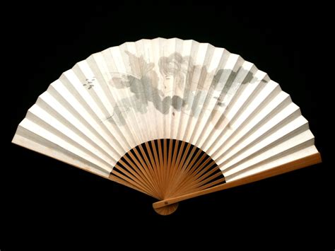 japanese hand held fan vintage paper fan sensu mai ogi