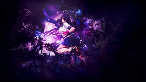 p anime girls purple wallpapers wallpaper cave