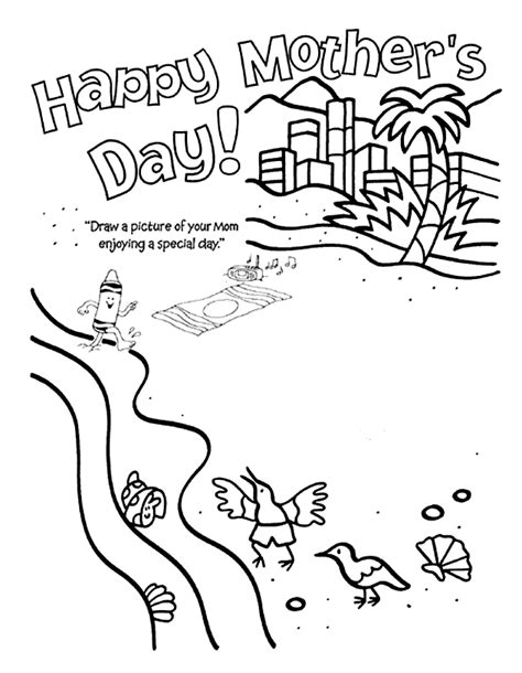 gambar day kindergarten coloring page home mothers pages  rebanas
