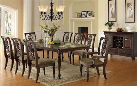 classic dining room  dark brown  poundex