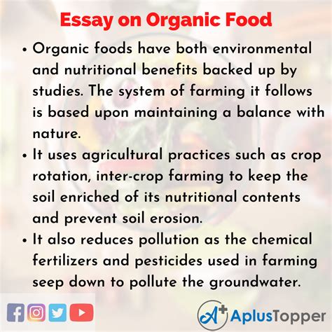 organic food essay auntyuta
