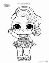 Lol Coloring Pages Doll Surprise Treasure Printable sketch template