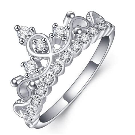 buy gorgeous crown design elements sterling silver adjustable ring