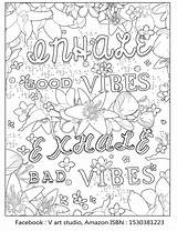 Coloring Vibes Pages Good Colouring Book Sheets Amazon Quotes sketch template