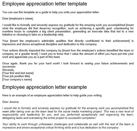 appreciation letter samples examples  collections