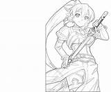 Leafa Coloring Pages Chibi Another sketch template