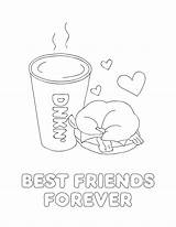 Dunkin Donuts Bff Treat sketch template