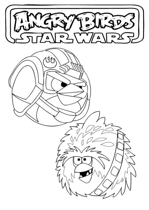 angry birds chewbacca  pilot printable coloring page