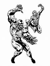 Hulk Venom sketch template