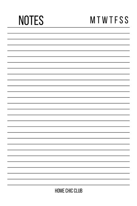 printable notes