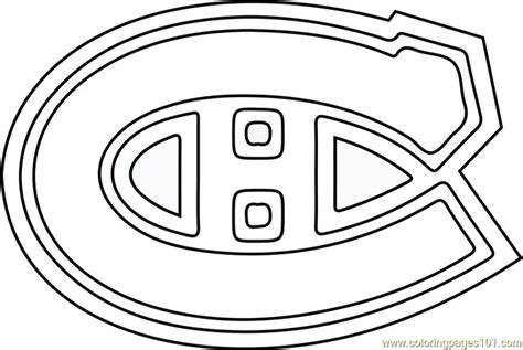 montreal canadiens logo coloring page  kids  nhl printable coloring pages