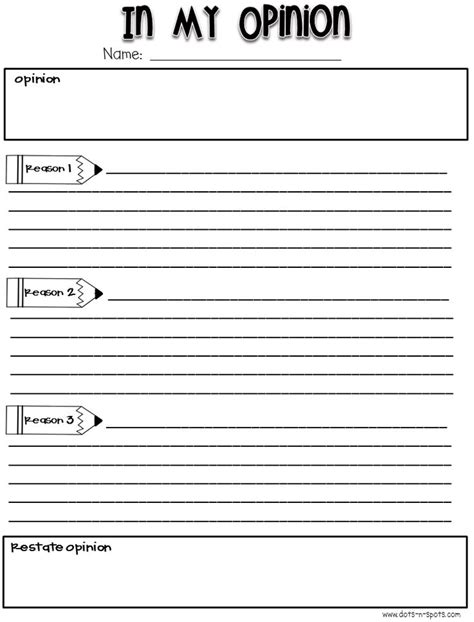 opinion graphic organizer  grade discussion  opinion