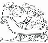Sleigh Coloring Pages Santa His Horse Claus Printable Getcolorings Color sketch template