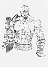 Kratos Colorir Deus Desenhos Realista Asombroso sketch template
