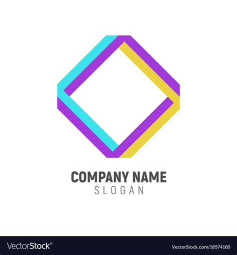 connection shape logo design royalty  vector image