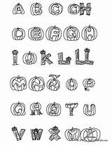 Letters Coloring Halloween Alphabet Pages Pumpkin Sheets Dinosaur Kids Color Choose Board sketch template