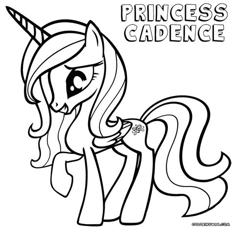 pony princess cadance coloring pages