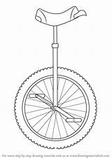 Unicycle Draw Drawing Step Tutorials Other Drawingtutorials101 sketch template