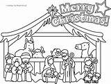 Coloring Nativity Pages Christmas Printable Scene Sunday School Manger Color Story Preschool Away Colouring End Outdoor Sheet Drawing Line Year sketch template