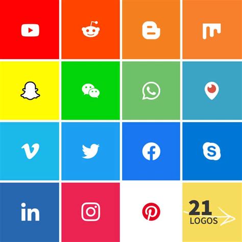 social media logos   popular social networks