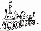 Masjid Mewarnai Mosque Nabawi Bagus Islami Islam Marimewarnai Muslim Tk Sketsa Animasi Kubah Pemandangan Abu Menggambar Taj Calligraphy sketch template