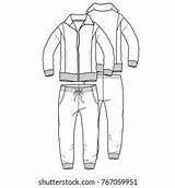Tracksuit Garment sketch template