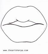 Lips Painting Traceable Lip Sherpa Theartsherpa Drawings Drawing Traceables Trace Canvas Collaboration Easy Paintings Paint Girl Coloring Tutorials Help Artwork sketch template