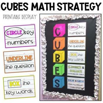 cubes math strategy  printable printable templates