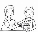 Sharing Kids Food Clipart Coloring Children Pages Colouring Color Sketch Getdrawings Clipground Getcolorings Printable Template Cliparts sketch template