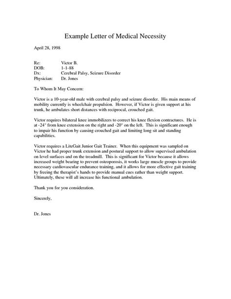 valid sample letter  medical necessity downloadhttpsletterbuis