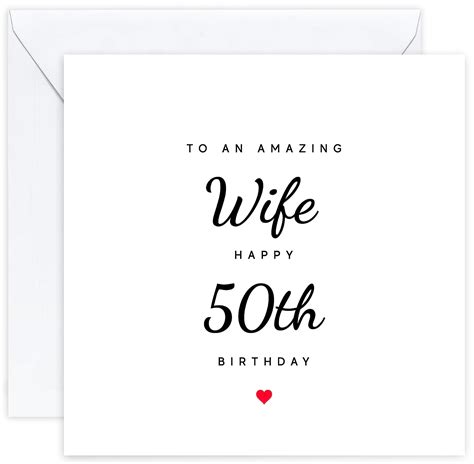 50th birthday card for wife fifty fiftieth birthday card for 50 year