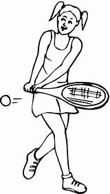 Tennis Coloring Pages Player Getdrawings sketch template