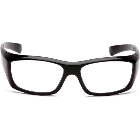 Pyramex Emerge Safety Glasses Black Frame Clear Full