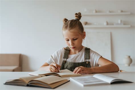 girl   homework  stock photo