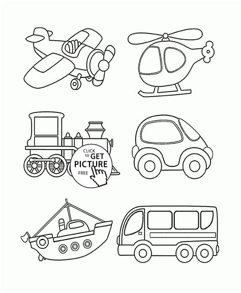 transportation coloring pages  images preschool coloring pages