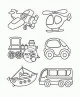 Coloring Transportation Pages Toddlers Kids Printable Sheets Printables Book Wuppsy Bus sketch template