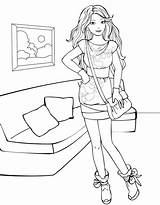 Coloring Pages Ladies Girls Old Year sketch template