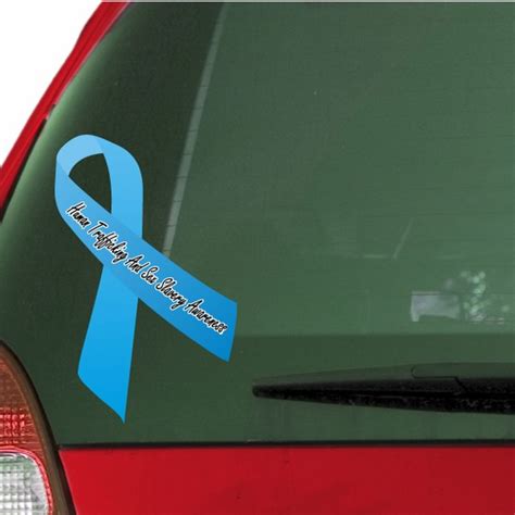 Human Trafficking Sex Slavery Awareness Ribbon Vinyl Sticker