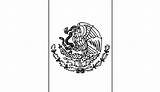 Flag Coloring Mexican Mexico Printable Via sketch template