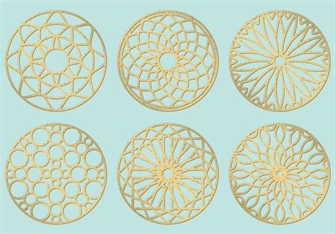 laser cut template circle decorative panel flower cut template paper