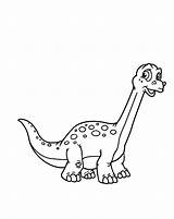 Diplodocus Coloring Pages Little Netart Template sketch template