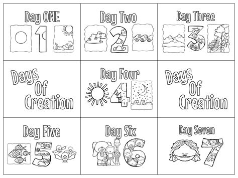 printable creation activity pages     printablee