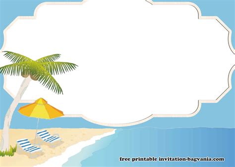 printable beach theme template printable templates