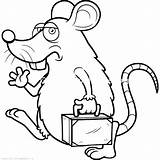Rat Coloring Pages Cute Getcolorings Rats Printable Color sketch template