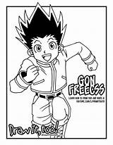 Gon Freecss sketch template