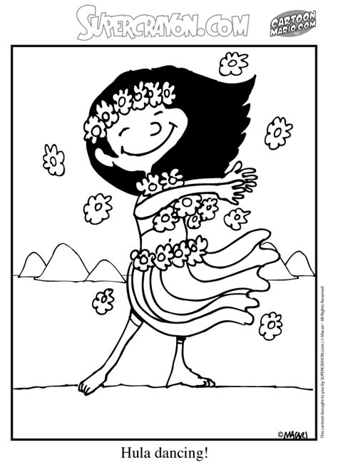 hula coloring pages coloring home