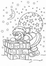 Roof Santa Coloring Pages раскраски из все категории Year sketch template