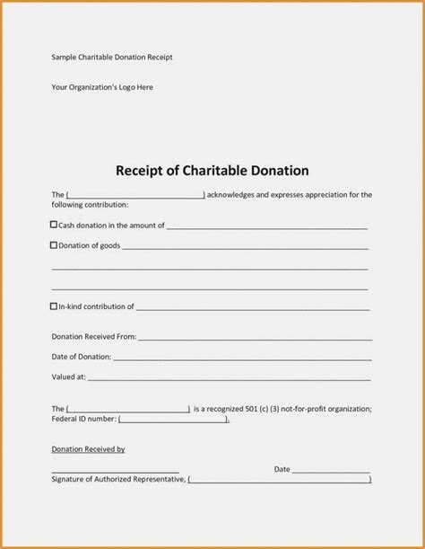 donation receipt template addictionary